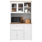 Keukenkast, Magnetronkast, Vitrine en Lade, Natuur Wit, Huis en Inrichting, Kasten | Vitrinekasten, Nieuw, Minder dan 100 cm, Met deur(en)