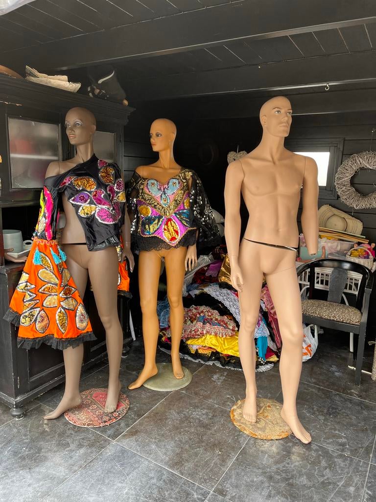 2 Dames en een heer - Etalagepoppen, Ophalen of Verzenden, Zo goed als nieuw