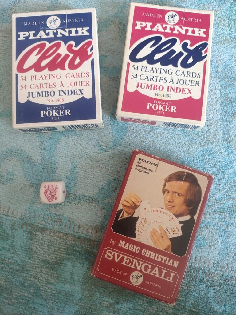 Goochelset: Piatnik kaarten, dobbelsteen, Verzamelen, Speelkaarten, Jokers en Kwartetten, Ophalen of Verzenden