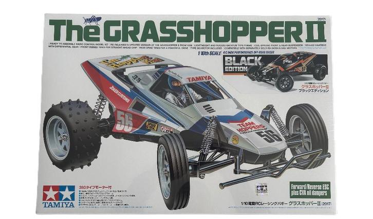 Tamiya 1:10 RC Grasshopper II Black Edition 47471, Hobby en Vrije tijd, Modelbouw | Radiografisch | Auto's, Nieuw, Onderdeel, Elektro