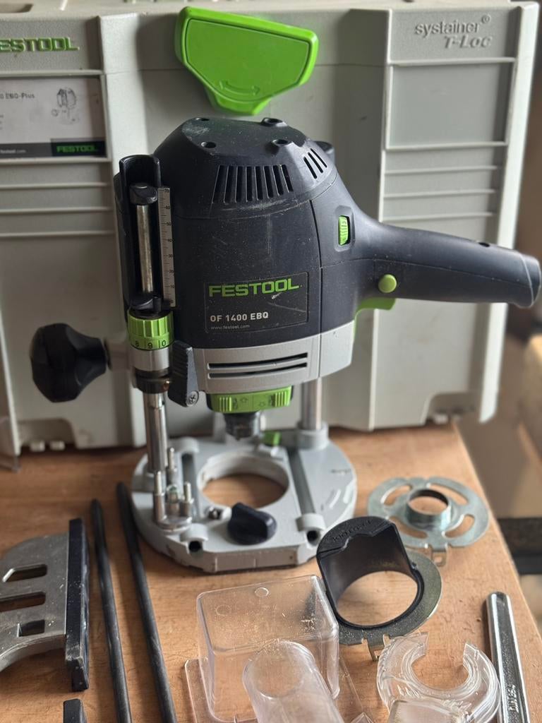 Festool OF 1400 set, Ophalen of Verzenden, Zo goed als nieuw, Elektrisch, Bovenfrees