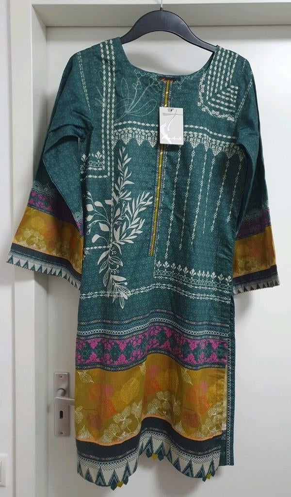 Nieuw Katoen Lawn Indiase Marokkaanse Tuniek Jurk kamiz top, Maat 38/40 (M), Nieuw, Ophalen of Verzenden, Onbekend