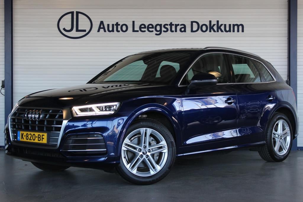 Audi Q5 35 TDI Quattro S-Line Edition Trekhaak | Camera | Ca, Automaat, Gebruikt, Blauw, Leder en Stof