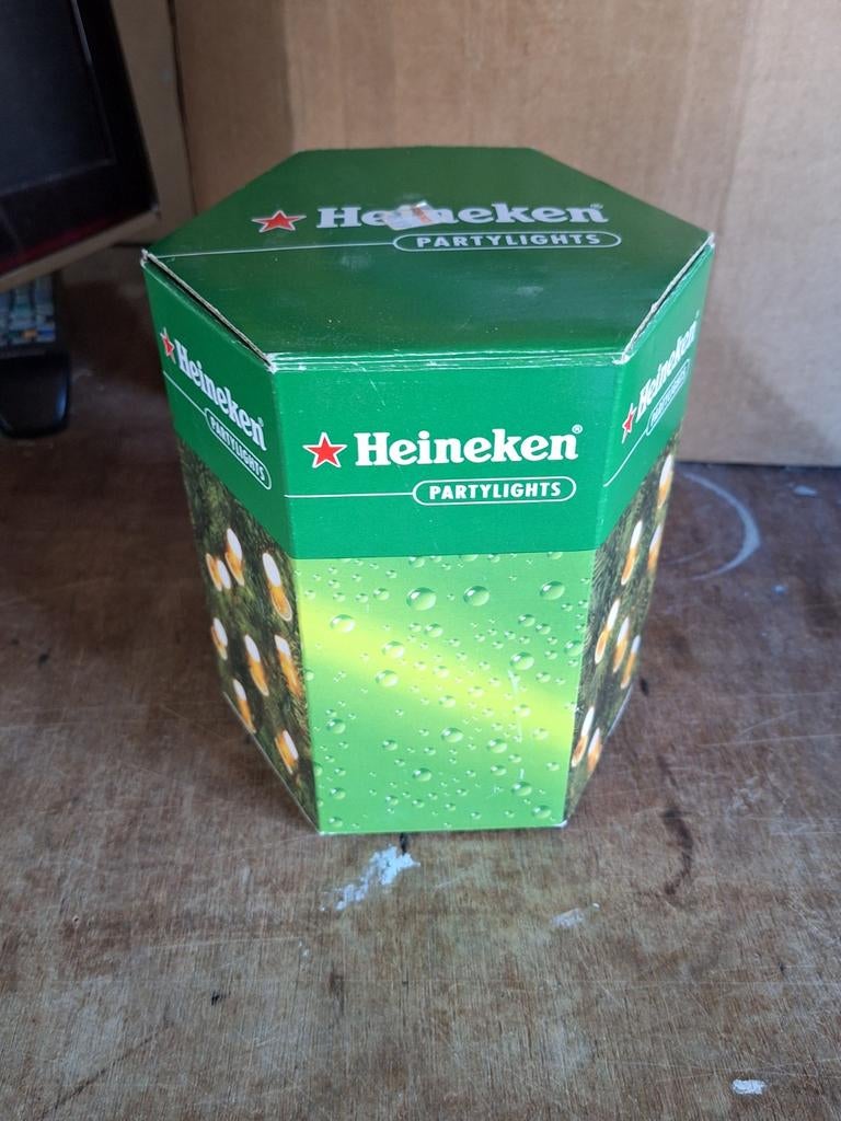 Vintage Heineken partylights kerstlampjes in doos jaren 80, Verzamelen, Merken en Reclamevoorwerpen, Ophalen of Verzenden