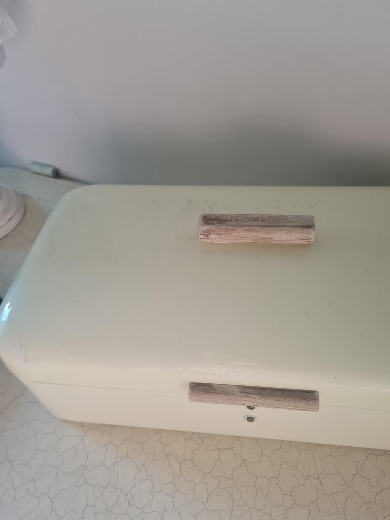 Oude emaillen broodtrommel uit de jaren 60, Ophalen of Verzenden