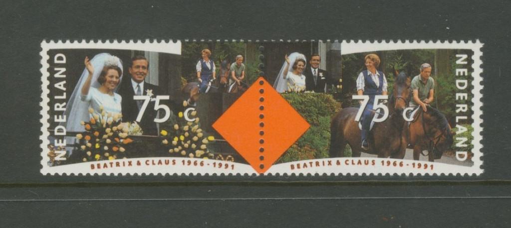 Postzegels Nederland, 1991 25-jarig Huwelijksfeest., Postzegels en Munten, Postzegels | Nederland, Ophalen of Verzenden, Na 1940