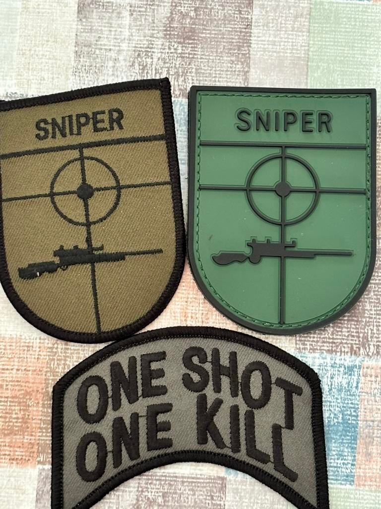Lotje sniper patches US army, Verzenden, Landmacht, Amerika, Embleem of Badge