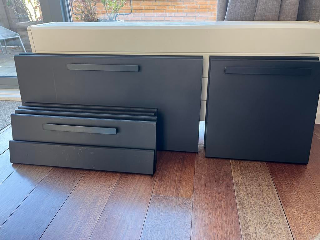 Set Ikea Nickebo zwarte keuken fronten, Huis en Inrichting, Ophalen, Minder dan 50 cm, Gebruikt, Zwart