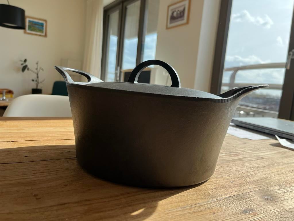 Hackman Gietijzeren pan 25 cm, Huis en Inrichting, Keuken | Potten en Pannen, Ophalen, Gebruikt, Gietijzer, Koekenpan of Braadpan