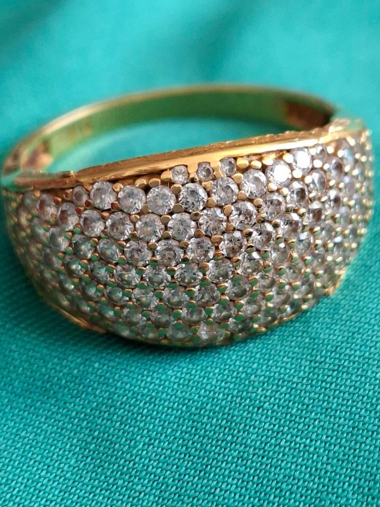 Mooi dames ring van 21krt gouden ring., Sieraden, Tassen en Uiterlijk, Ringen, 18 tot 19, Ophalen of Verzenden, Zo goed als nieuw