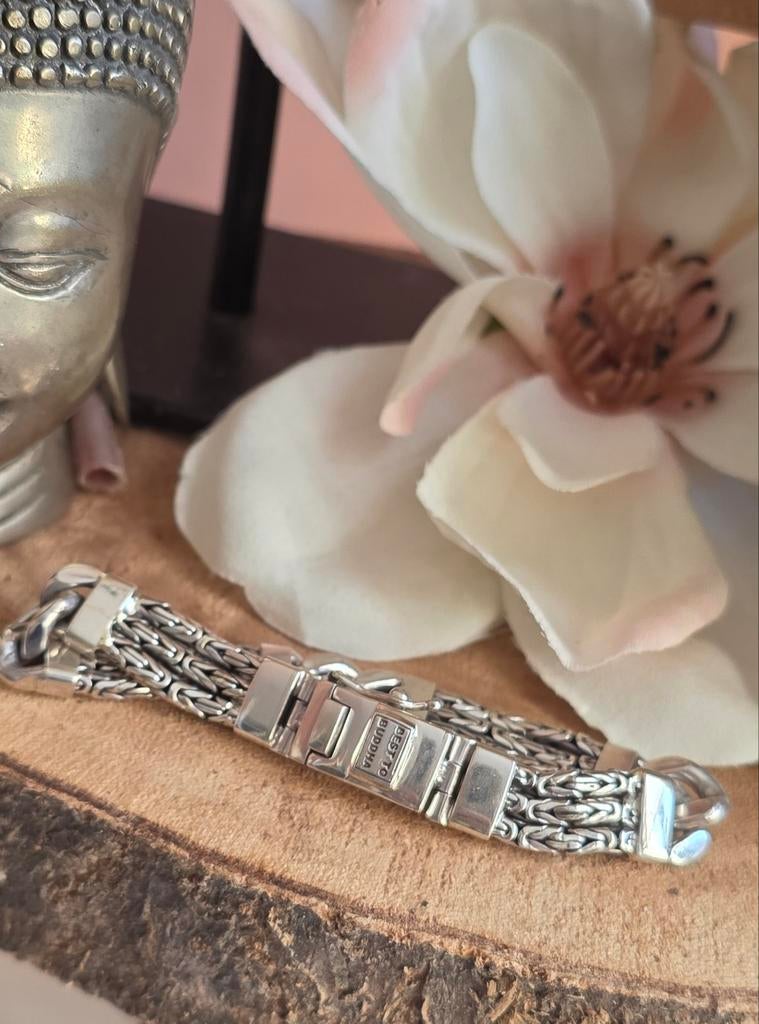 Best to Buddha Koningsschakel mix 925Zilver maat 19, 20. 1cm, Ophalen of Verzenden, Nieuw, Zilver, Zilver