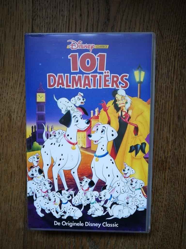 Originele Walt Disney videoband, 101 Dalmatiers., Ophalen, Tekenfilm, Alle leeftijden, Zo goed als nieuw