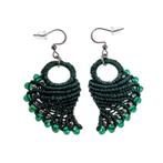 Lange Haakoorbellen | Engelvleugel Oorbellen - Micro Macramé, Overige materialen, Hangers, Birgitta-Gracht 33, 6465 EL Kerkrade, Nederland