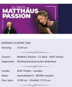 2 Tickets Matthäus Passion, Tickets en Kaartjes, Overige Tickets en Kaartjes, Twee personen