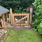 Moestuin Kastanje palen Engels hekwerk, Ophalen, Met poort, Nieuw, Tuinhek