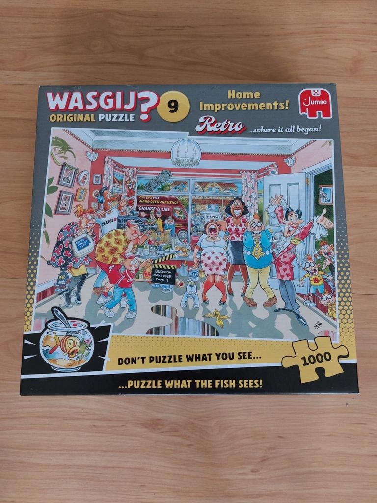 Zgan 1x gelegd superleuke puzzel Wasgij 1000 st compleet, Ophalen of Verzenden, 500 t/m 1500 stukjes, Zo goed als nieuw