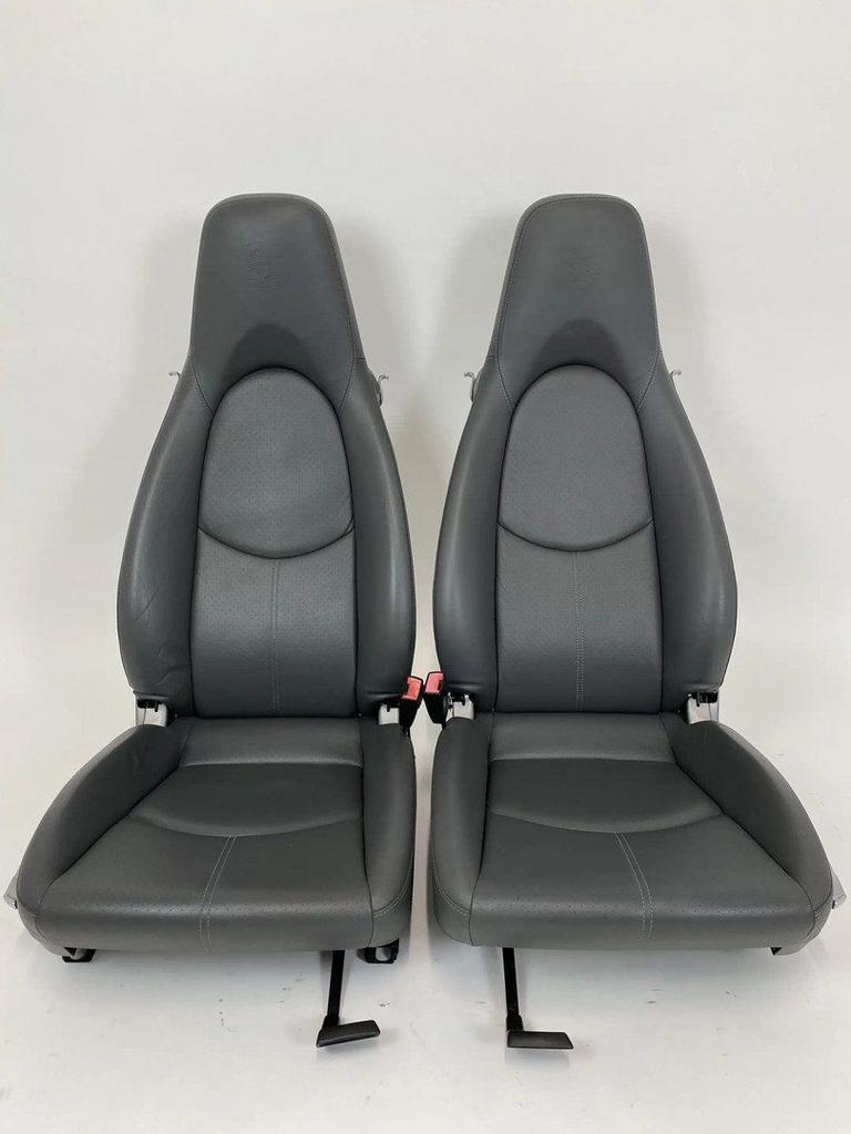 Autostoelen Porsche Boxter (987), 911 (997) Leder Grijs, Gebruikt, -, -, Ophalen of Verzenden