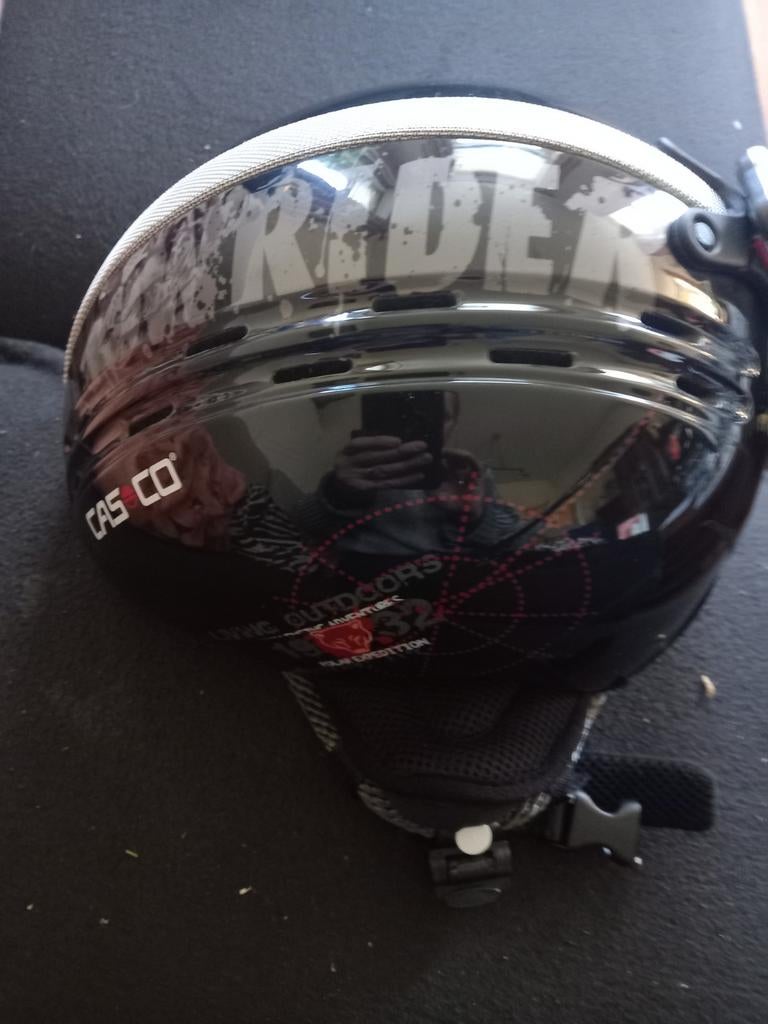 Casco skihelm / snowboardhelm - Zwart met print, Casco, Ophalen of Verzenden, Gedragen, Overige typen