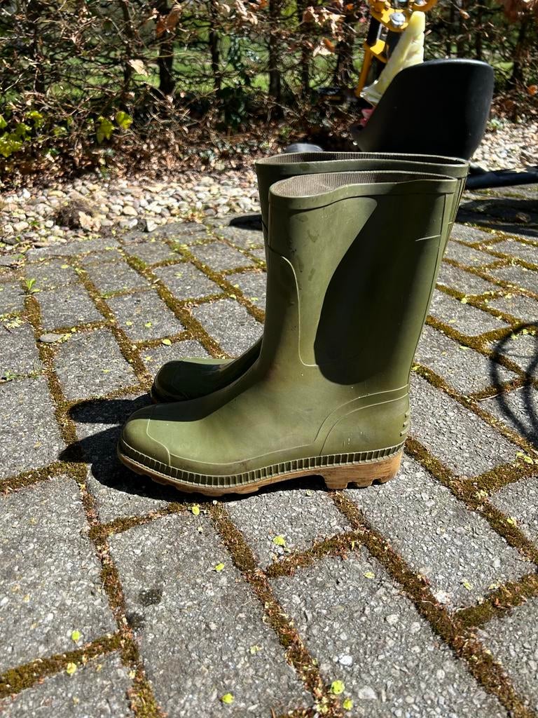 Groene regenlaarzen - Maat 42, Ophalen of Verzenden, Gedragen, Groen, Regenlaarzen