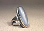 Antiek Zilveren Ring Blauwe Steen Gemerkt, Sieraden, Tassen en Uiterlijk, Antieke sieraden, Verzenden, Zilver, Ring, Met edelsteen