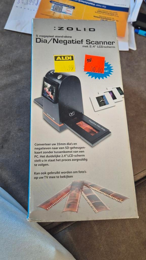 Zolid Dia/Negatief Scanner met 2.4" LCD-scherm, Ophalen of Verzenden, Nieuw, Diascanner, Zolid