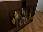 Wanddecoratie met bladeren, Huis en Inrichting, Ophalen, Metaal, Gebruikt, Meerkleurig