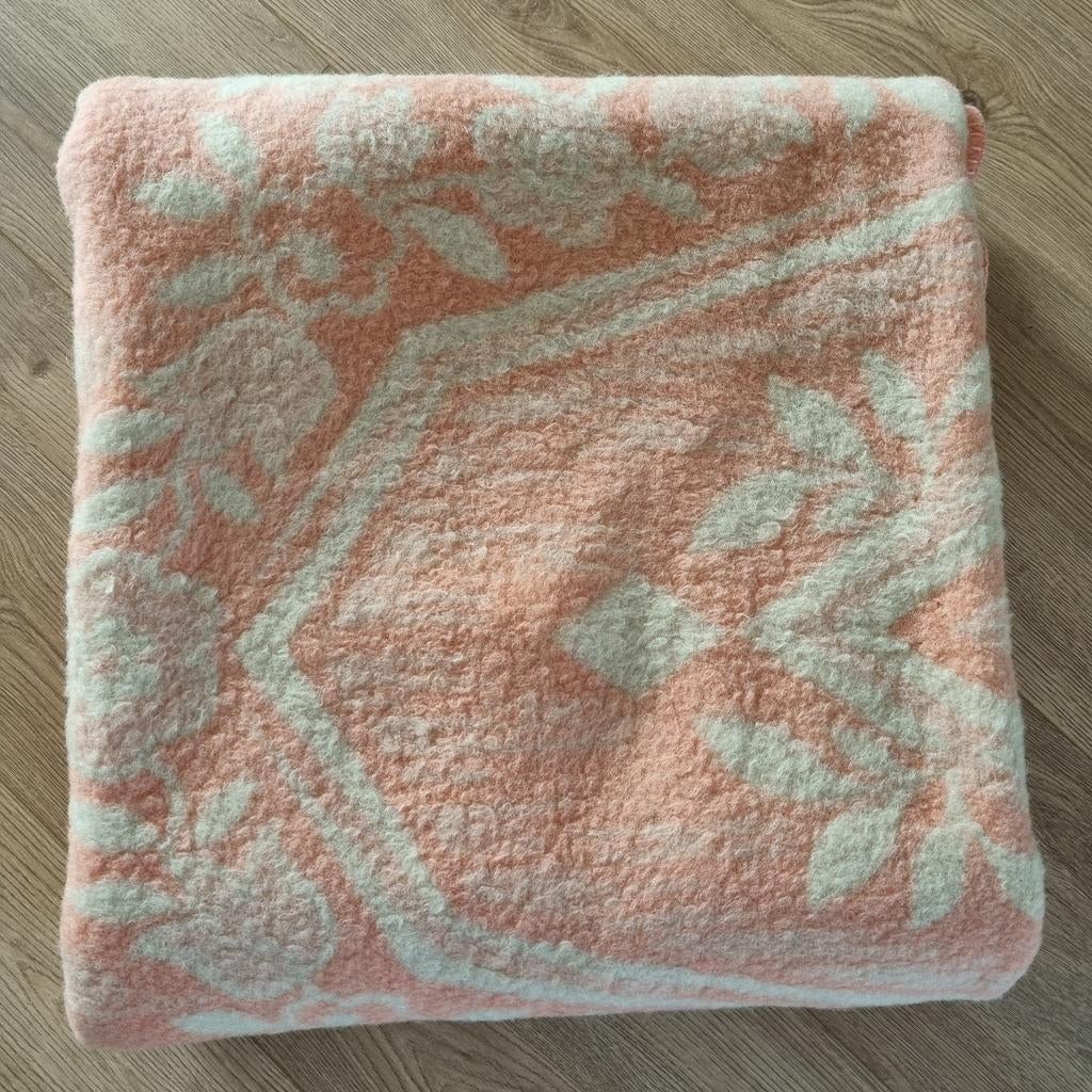 Schitterende wollen deken, vintage, Huis en Inrichting, Woonaccessoires | Plaids en Woondekens, Ophalen of Verzenden, Gebruikt