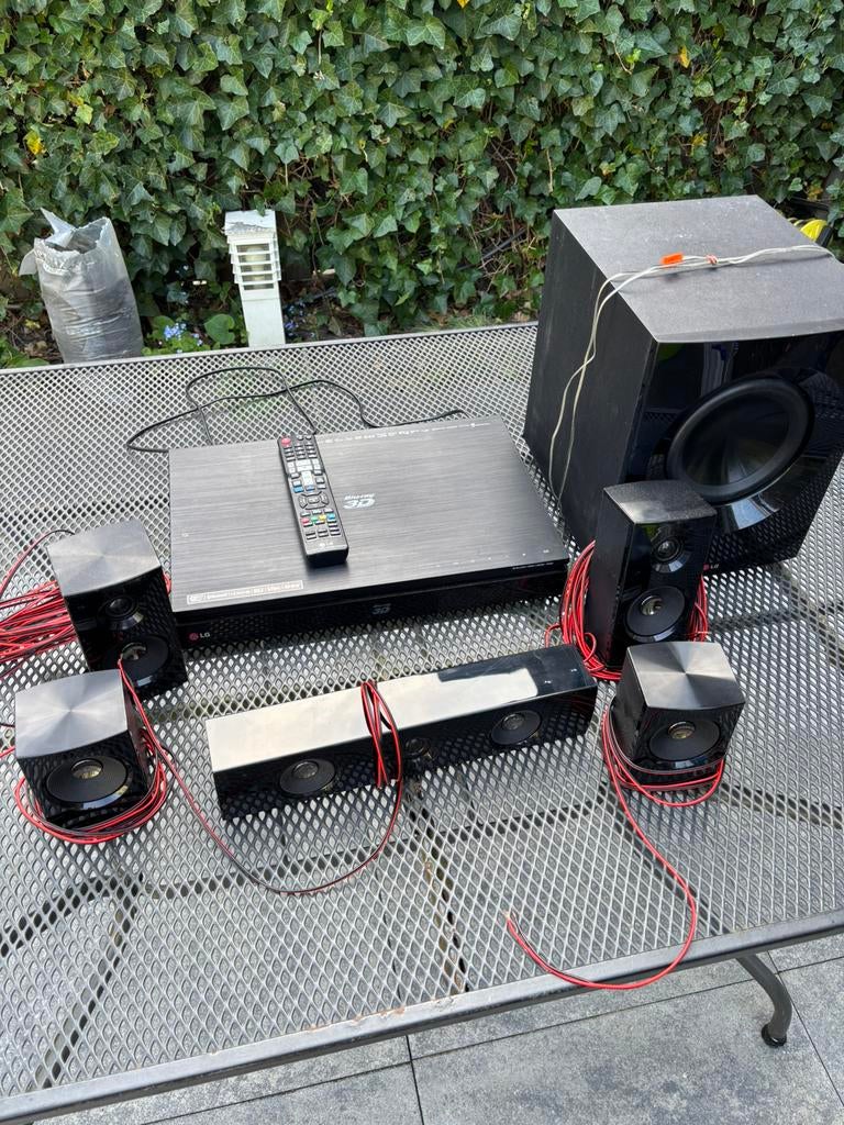 LG HX553 3D Blu-ray Home Cinema set – compleet, werkend, Audio, Tv en Foto, Home Cinema-sets, Overige merken, Gebruikt, Blu-ray-speler