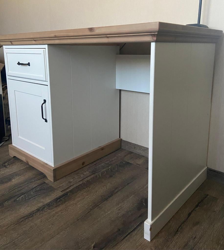 Bureau wit met hout Kidsmill Savigno, Huis en Inrichting, Bureaus, Zo goed als nieuw, Hout, Wit, Ophalen