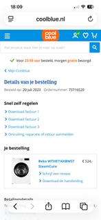 Beko Wasmachine - 2 jaar oud, zo goed als nieuw!, Witgoed en Apparatuur, Wasmachines, Ophalen, Zo goed als nieuw, Voorlader, Kort programma