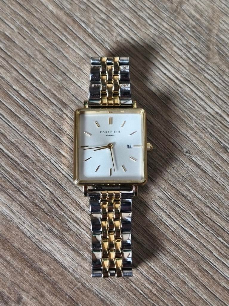 Rosefield dameshorloge goudkleurig en zilverkleurig, Sieraden, Tassen en Uiterlijk, Horloges | Dames, Ophalen of Verzenden, Nieuw