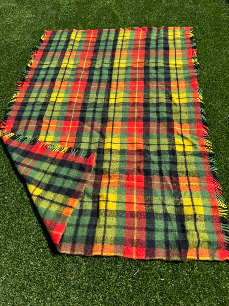 Vintage Zuiver wollen plaid deken 190x135, Ophalen of Verzenden, Zo goed als nieuw