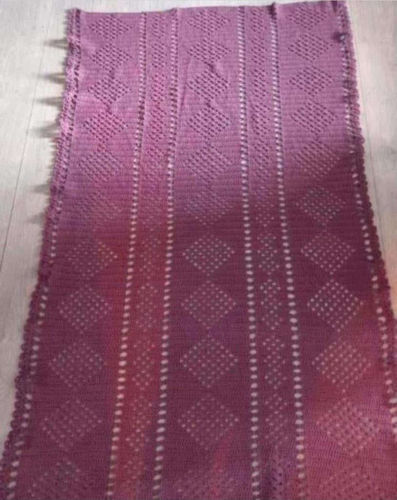 Cerise handgemaakt deken kleed, Huis en Inrichting, Woonaccessoires | Plaids en Woondekens, Ophalen of Verzenden