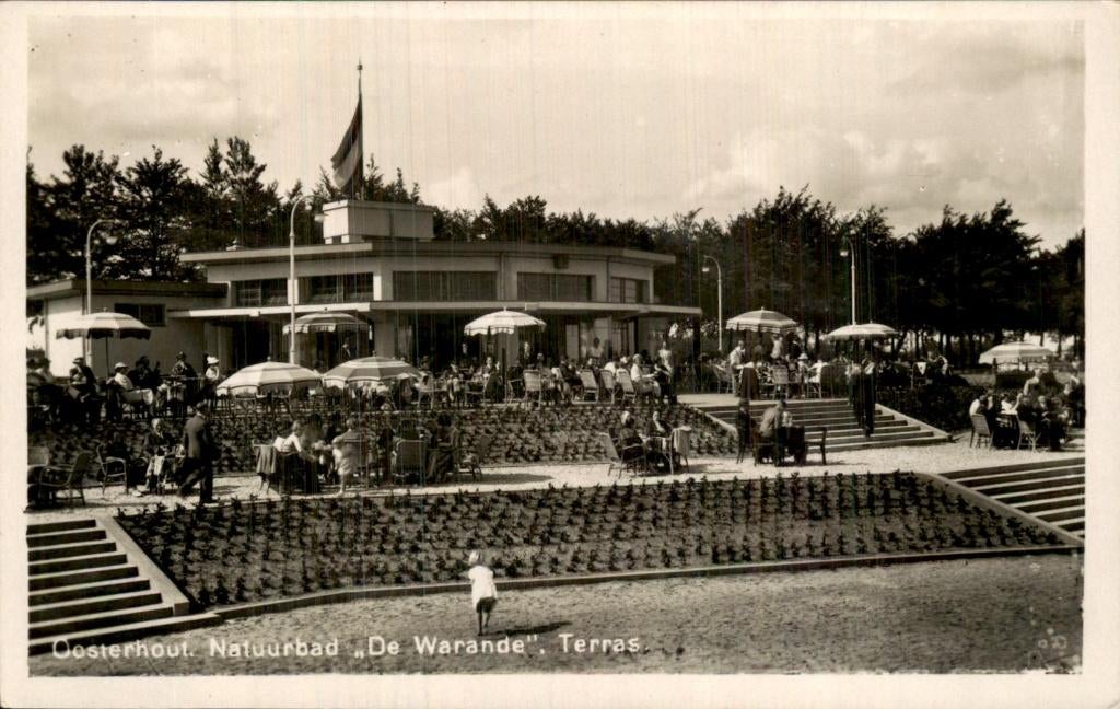Oosterhout - Natuurbad De Warande - Terras, Ophalen of Verzenden, 1920 tot 1940, Ongelopen, Noord-Brabant