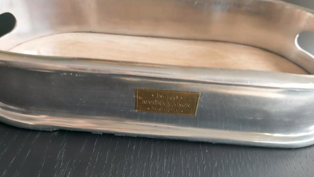 Riviera maison fruitschaal, Ophalen of Verzenden, Zo goed als nieuw, Rond, Hout