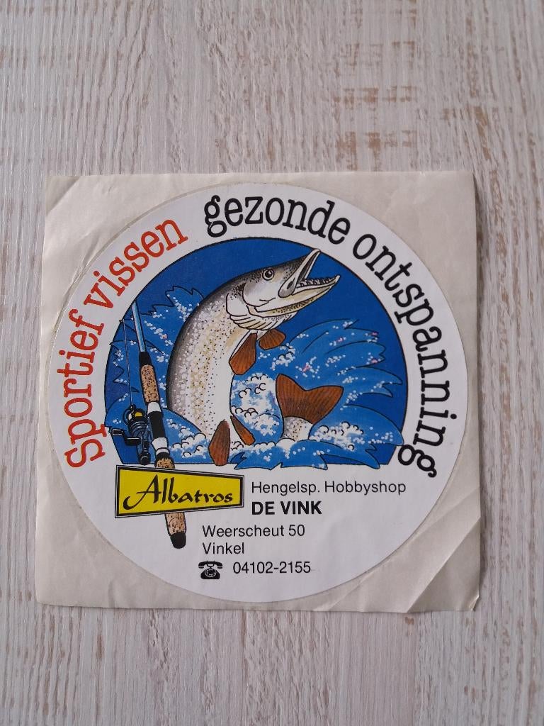 sticker Albatros  Hengelsp. Hobbyshop DE VINK te Vinkel, Verzamelen, Ophalen of Verzenden, Zo goed als nieuw, Winkel of Supermarkt