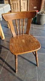 4 Eikenhouten caféstoelen - Degelijk en robuust, Ophalen, Gebruikt