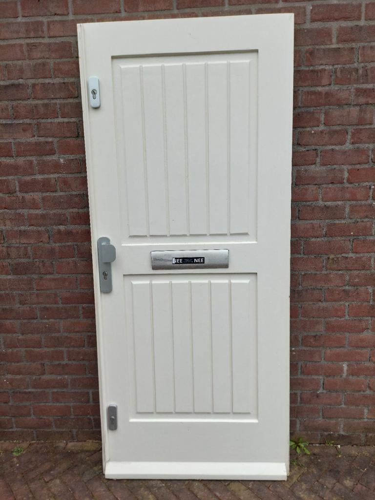 Hardhouten voordeur / poortdeur, Ophalen, Gebruikt, 80 tot 100 cm, Buitendeur