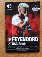 Feyenoord-NAC en Ado programmaboekje 23 september 2017, Ophalen of Verzenden, Gelezen, Watersport en Hengelsport