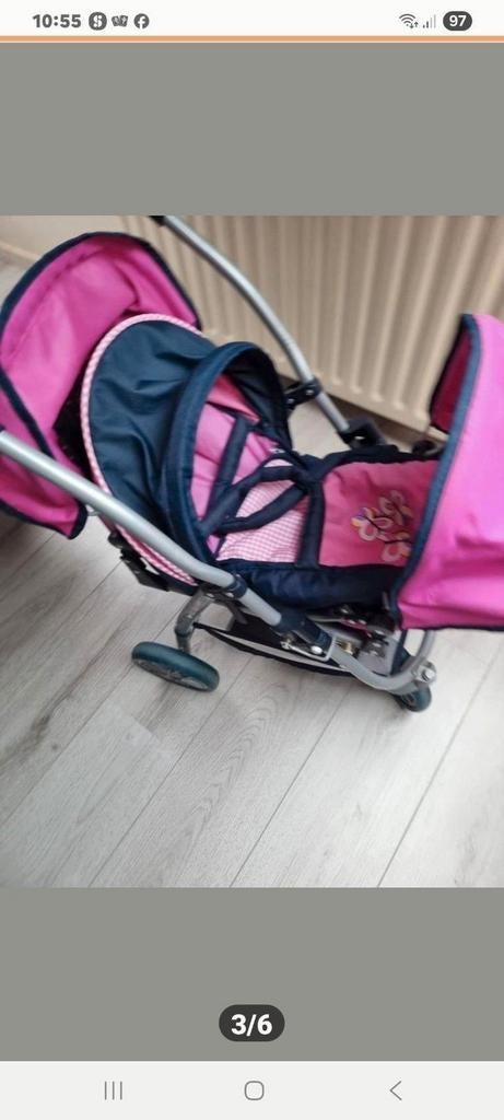 Zgan.kinderwagen.met 2x verstelbare maxi cosi, Kinderen en Baby's, Speelgoed | Poppen, Ophalen, Zo goed als nieuw, Barbie