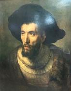 Oud portret van een man met hoed en baard, Antiek en Kunst, Ophalen of Verzenden