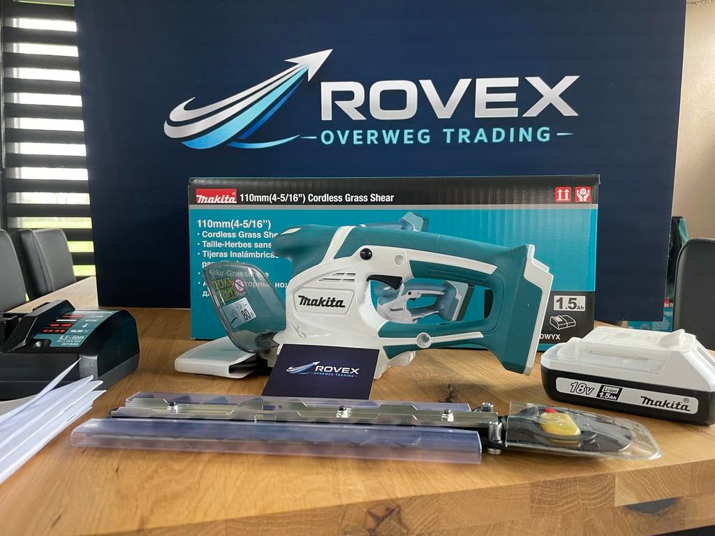 Nieuwe Makita grasschaar met lader en accu, Ophalen of Verzenden, Nieuw, Minder dan 20 mm