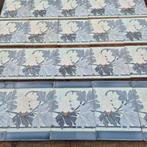32 art nouveau randtegels in grijs/wit tinten opgelegd decor, Ophalen