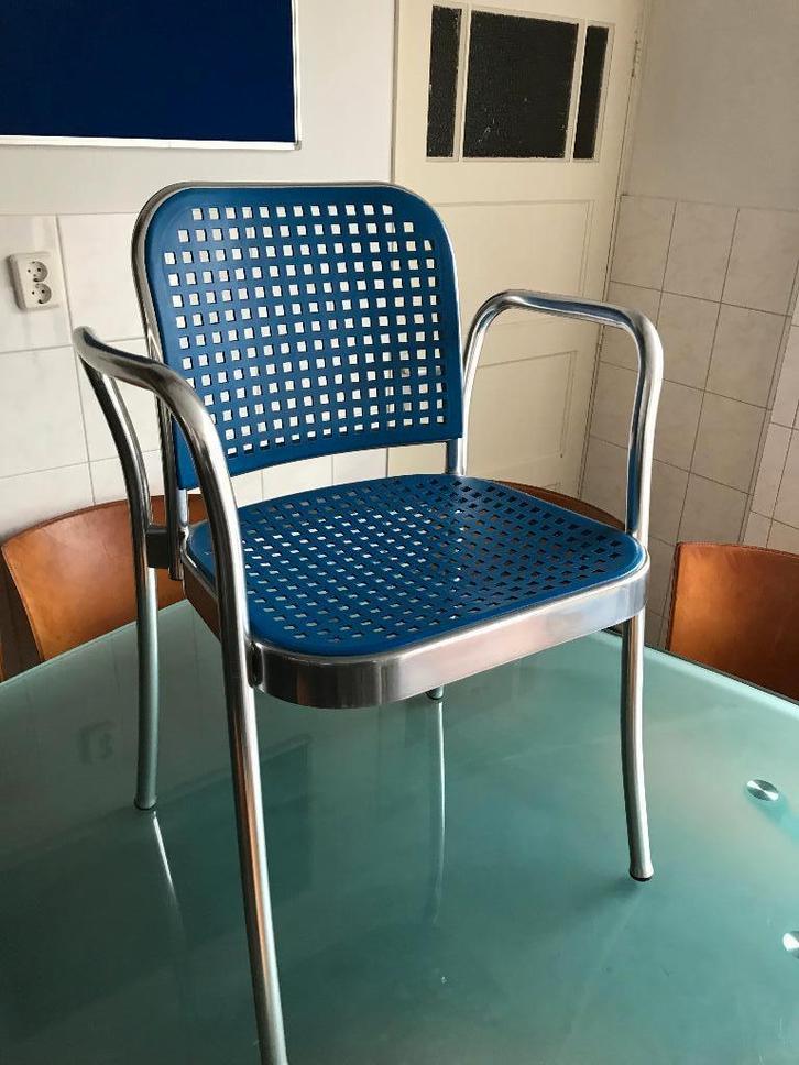 Depadova De Padova Silver chair stoel blauw design modern, Huis en Inrichting, Stoelen, Zo goed als nieuw, Eén, Blauw, Ophalen of Verzenden