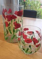 Handbeschilderde vazen, Overige kleuren, Nieuw, Ophalen of Verzenden, Glas