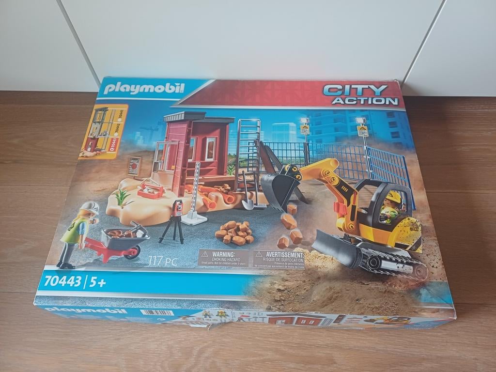 Playmobil City Action Bouwplaats met Graafmachine 70443, Kinderen en Baby's, Speelgoed | Playmobil, Ophalen, Zo goed als nieuw