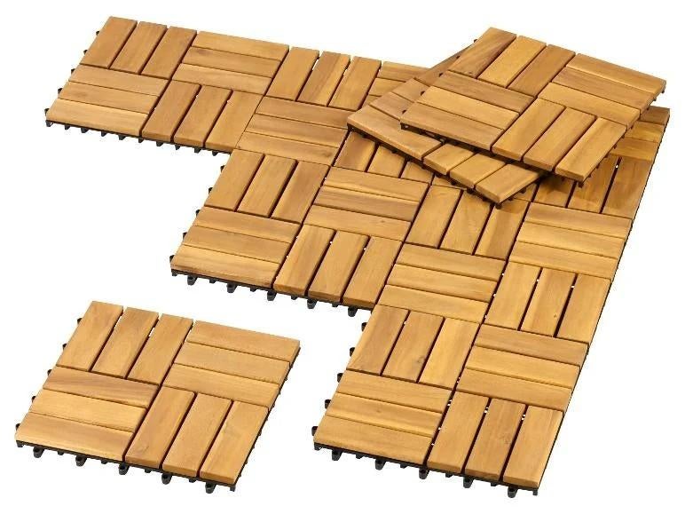 Nieuwe Livarno acaciahouten terrastegels (4 dozen), Tuin en Terras, Ophalen, Nieuw, Hout