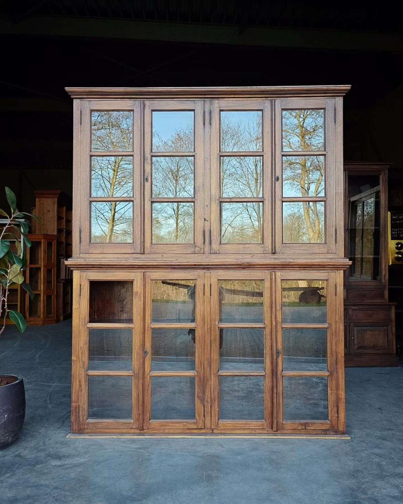 Antieke Servieskast | XXL Vitrinekast | Winkelkast #5588, Ophalen of Verzenden