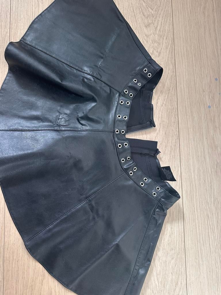 sexy kinky leren rokje maat M, Maat 38/40 (M), Verzenden, Zwart, Zo goed als nieuw