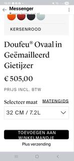 Le Creuset Doufeu Ovale Braadpan 32 CM, Huis en Inrichting, Keuken | Potten en Pannen, Ophalen of Verzenden